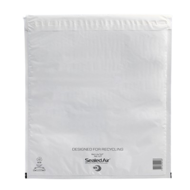 Mail Lite Tuff Bubble Lined Postal Bag Sixe K/7  350x470mm White Pk50