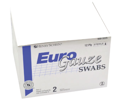 BWE EuroGauze Swabs Sterile 10x10cm 12ply (2) 25pk