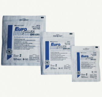 BWE EuroGauze Swabs Sterile 7.5x7.5cm 12ply 100pk