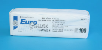 BWE EuroGauze Swabs N/Sterile 7.5x7.5cm 8ply 100pk