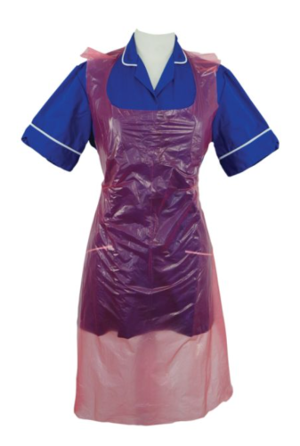 Shield Aprons  Heavy Duty 16 Micron Red Roll of 200