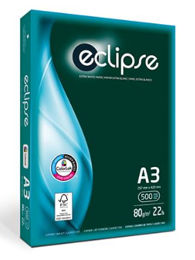 Eclipse Bright White Copier Green Box A3 - Box of 5 Reams