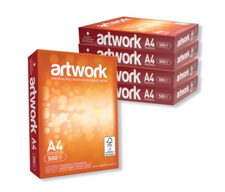 Artwork A4 White Paper 75gsm Pack of 5 Reams (2,500 sheets)