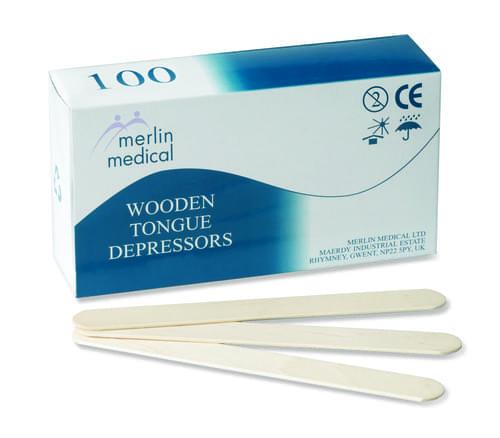 BWE Wooden Tongue Depressors x 100