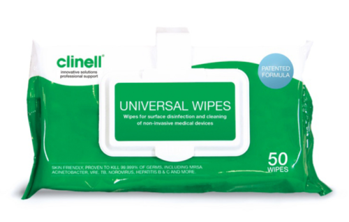 Clinell Universal Wipes Clip Pack x50
