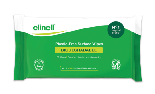 Clinell Biodegradable Surface Wipes x60
