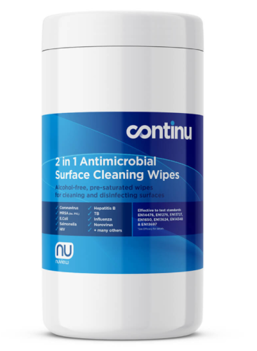 Continu Clean & Disinfectant Wipes Tubs x200