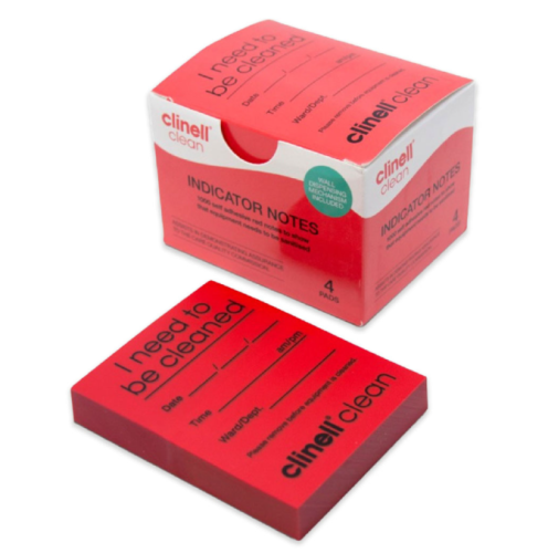 Clinell Clean Indicator Notes Red 4x250