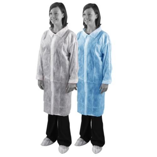Shield Non Woven Visitors Coats Blue Large Pk100 – Visitors Coats | Polyco Healthline | Buywise Group | Workplace Supplies, Office Furniture & Workwear