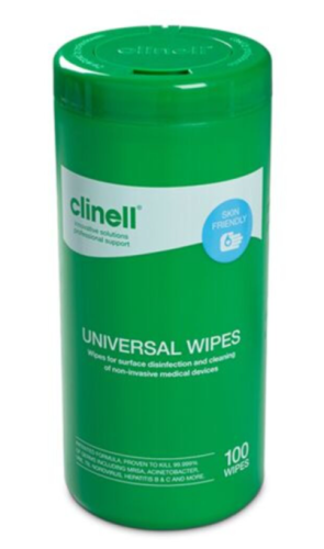 Clinell Universal Wipes x100 - 200X200Mm