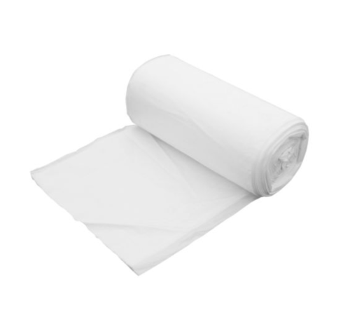 White Heavy Duty Swing Bin Liners on the Roll (45L) Packed 10 x 50 White Pk500