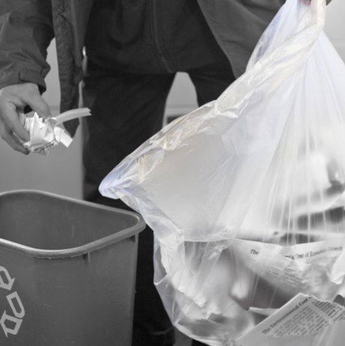 Clear 90L Medium Duty Refuse Sacks on a Roll Pk200 (8 x 25 rolls)