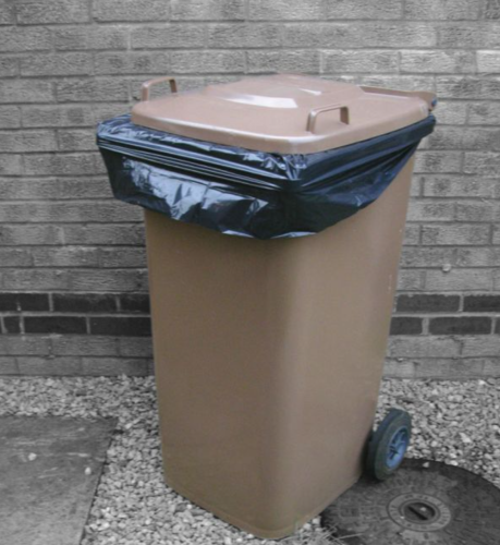 Black 270L Medium Duty Wheelie Bin Liners Pk100
