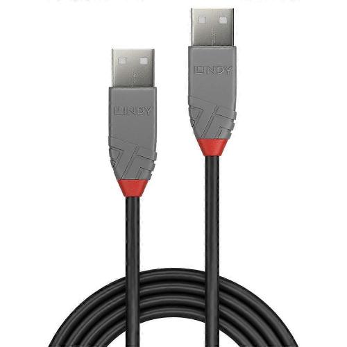 Lindy Anthra Line USB 2.0 Type-A Male to Male Cable (5m) – Black