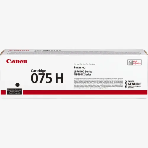 Canon 075 H Black Toner Cartridge – 6369C002 – High Yield – Genuine Canon Toner for i-SENSYS MF664Cdw