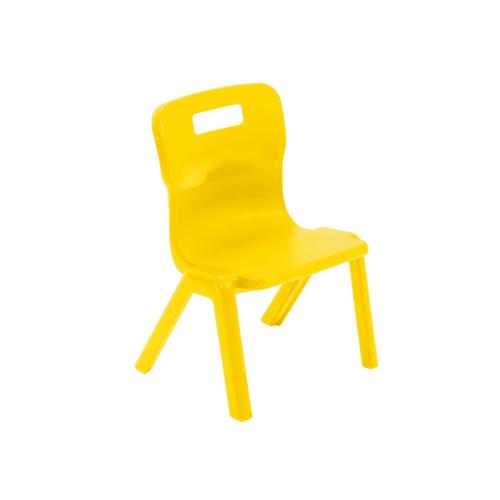 Titan One Piece Classroom Chair 360x320x513mm Yellow - Size 1