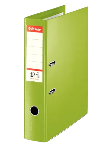 Esselte 75mm Lever Arch File Polypropylene Foolscap Green (pack of 10) 48086