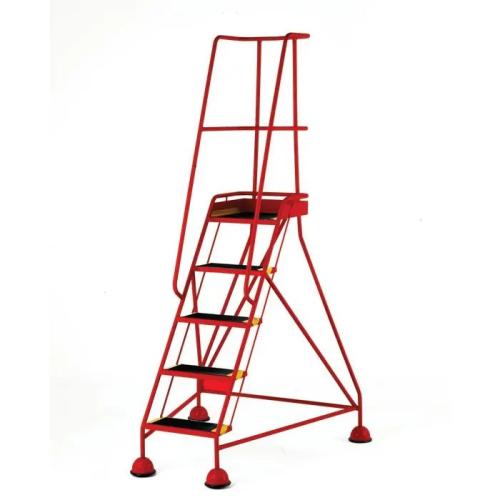 Mobile Cup Steps Kitemarked to EN131-7 Number of Treads Including Platform 5 Colour Red Tread Material Rubber