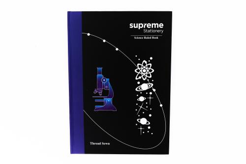 Supreme Hardback A4 Science 120 Page HB-0523 Durable A4 Science Notebook, Perfect For Students and Labs