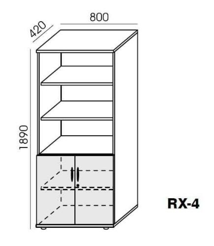 WU-RX-4, Wood Finish:GY