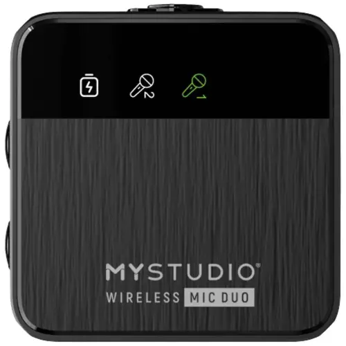 Easypix MyStudio Wireless Mic Duo – Dual Wireless Clip-On Microphone System, USB-C, 2.4GHz, 150m Range