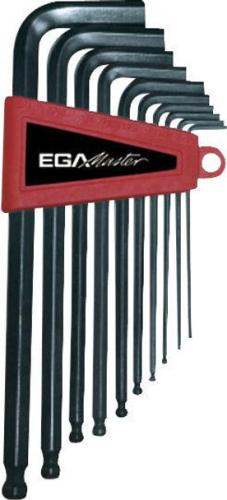SET OF 10 BALLPOINT HEXAGONAL KEY WRENCHES 1.5 MM -10 MM  LONG PATTERN  EGA