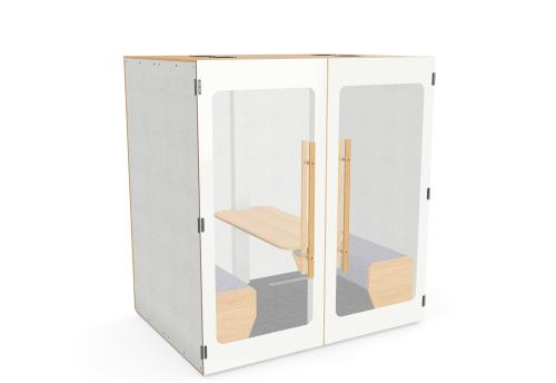 Hide Booth H4 - Acoustic Working Booth with Table | Customizable Options