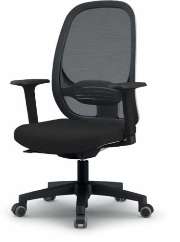 Sammy Operators Chair Black Seat White Frame