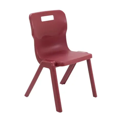 Titan One Piece Classroom Chair 480x486x799mm Burgundy - Size 5