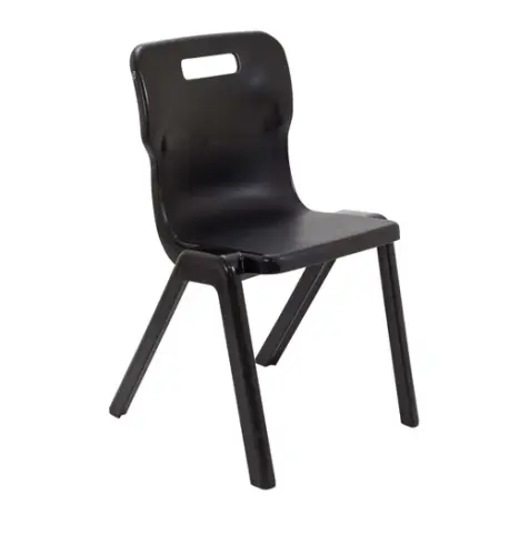 Titan One Piece Classroom Chair 482x510x829mm Black (Pack of 30) - Size 6