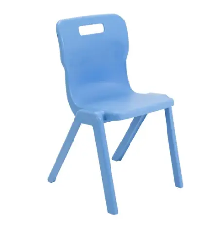 Titan One Piece Classroom Chair 482x510x829mm Skye Blue (Pack of 30) - Size 6