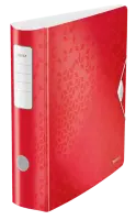 Leitz 180° Active WOW Light Polyfoam Lever Arch File 80mm A4 Red Pack of 5 11060026