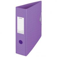 Esselte Lever Arch File, 500 Sheet Capacity, 82mm Spine, Lightweight A4 Folder, Home/Office Use, Embossed Pattern, Colour'Breeze Range, Lavender , 628428