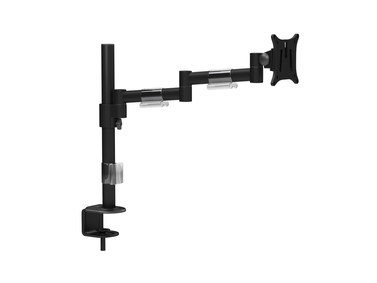 Leap M100 Single Monitor Arm - VESA Compatible Arm - Black