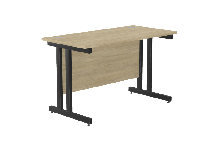 Ashford Metal Twin Leg Straight Desk | 800-1800mm (W) | Multi-Size Storage Series | Bespoke Wood/Metal Finishes