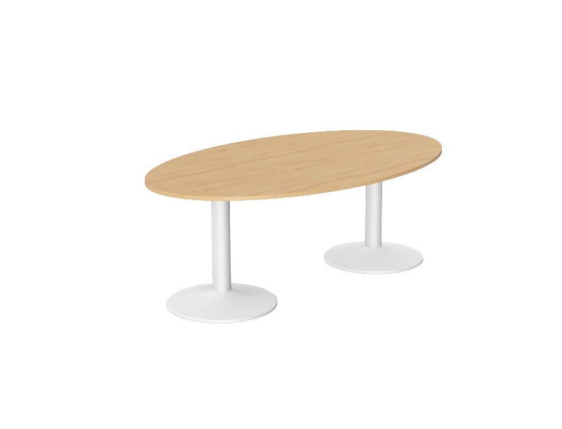 Kito Elipse Meeting Table, Double Cylinder Leg Base