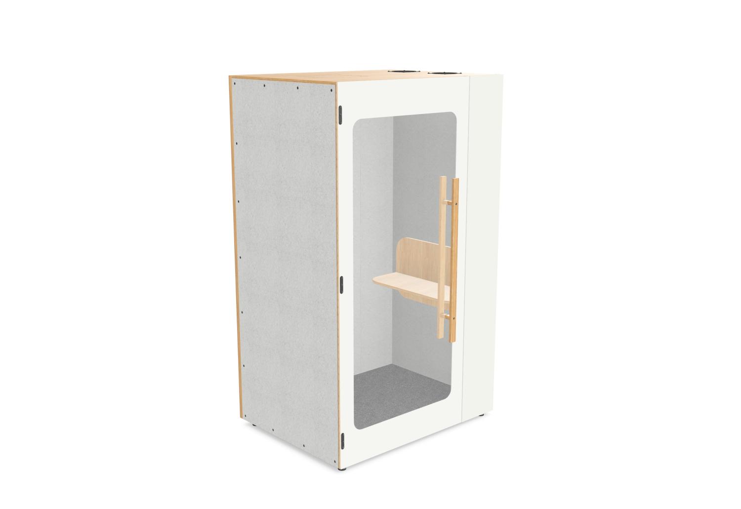 Hide Booth H1+ - Private Acoustic Phone Booth with Shelf