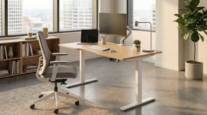 AV8-PILOT-DESK/BLK + Top: E-25-DPS1280/UO