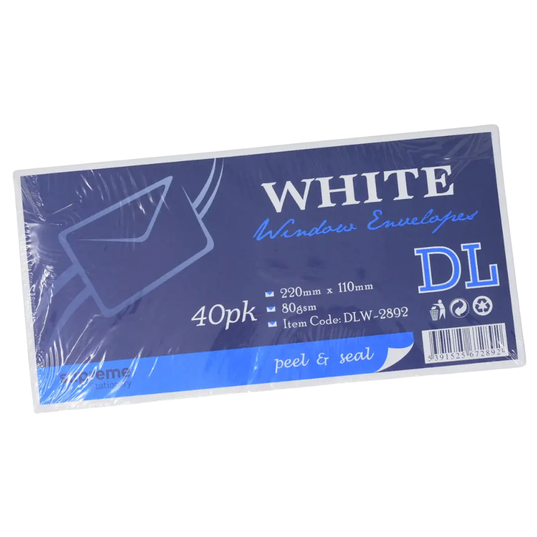 ENVELOPE DL WHITE WINDOW 40PK (DLW-2892)