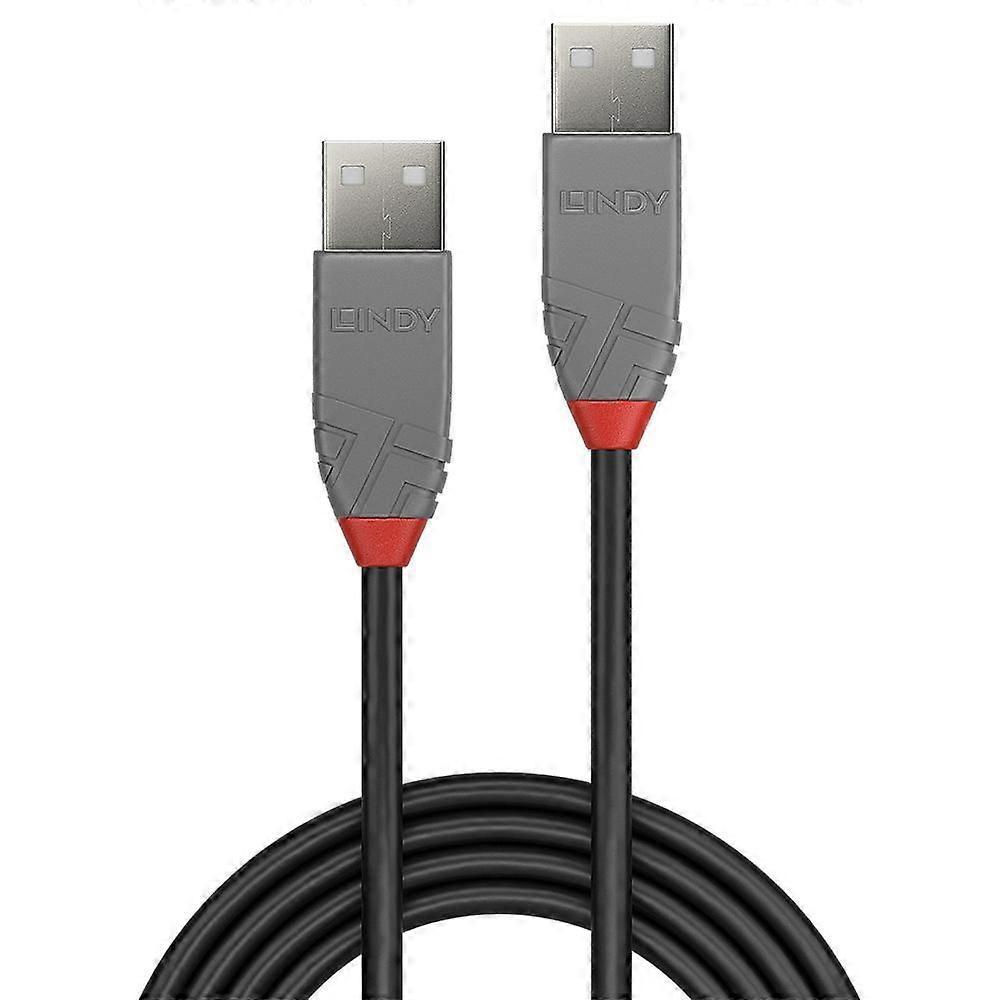 Lindy Anthra Line USB 2.0 Type-A Male to Male Cable (5m) – Black