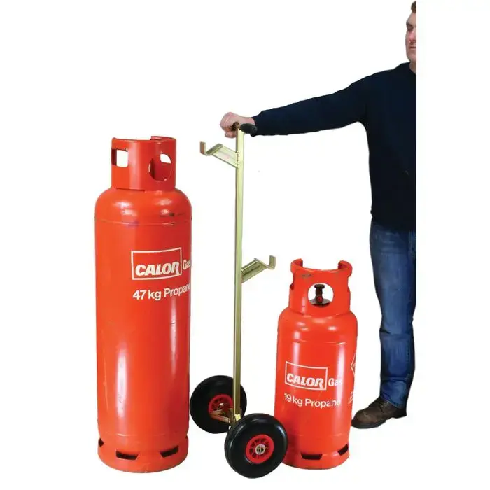 Twin-Hook Gas Cylinder Trolley for 19kg & 47kg Bottles | 150kg Capacity