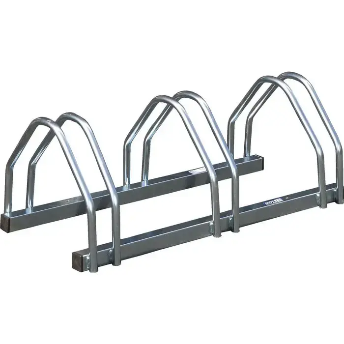 Floor-Mounted Cycle Rack | 3-Bike Capacity Heavy-Duty Stand