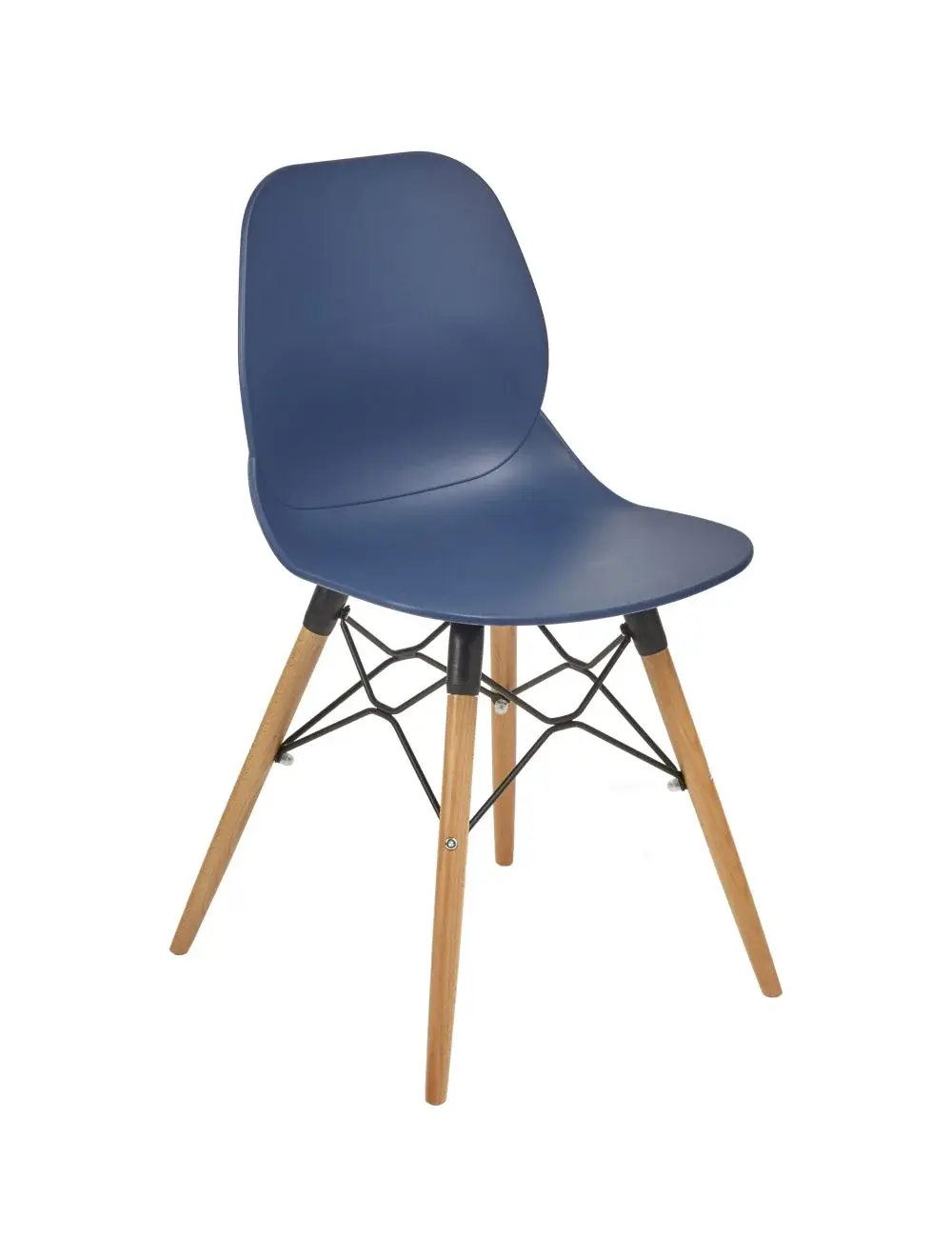 Shoreditch Side Chair - K Frame (Beech) Navy/Nat Beech