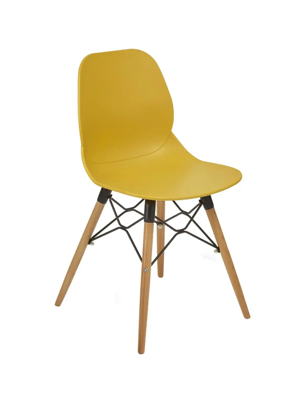 Shoreditch Side Chair - K Frame (Beech) Mustard/Nat Beech