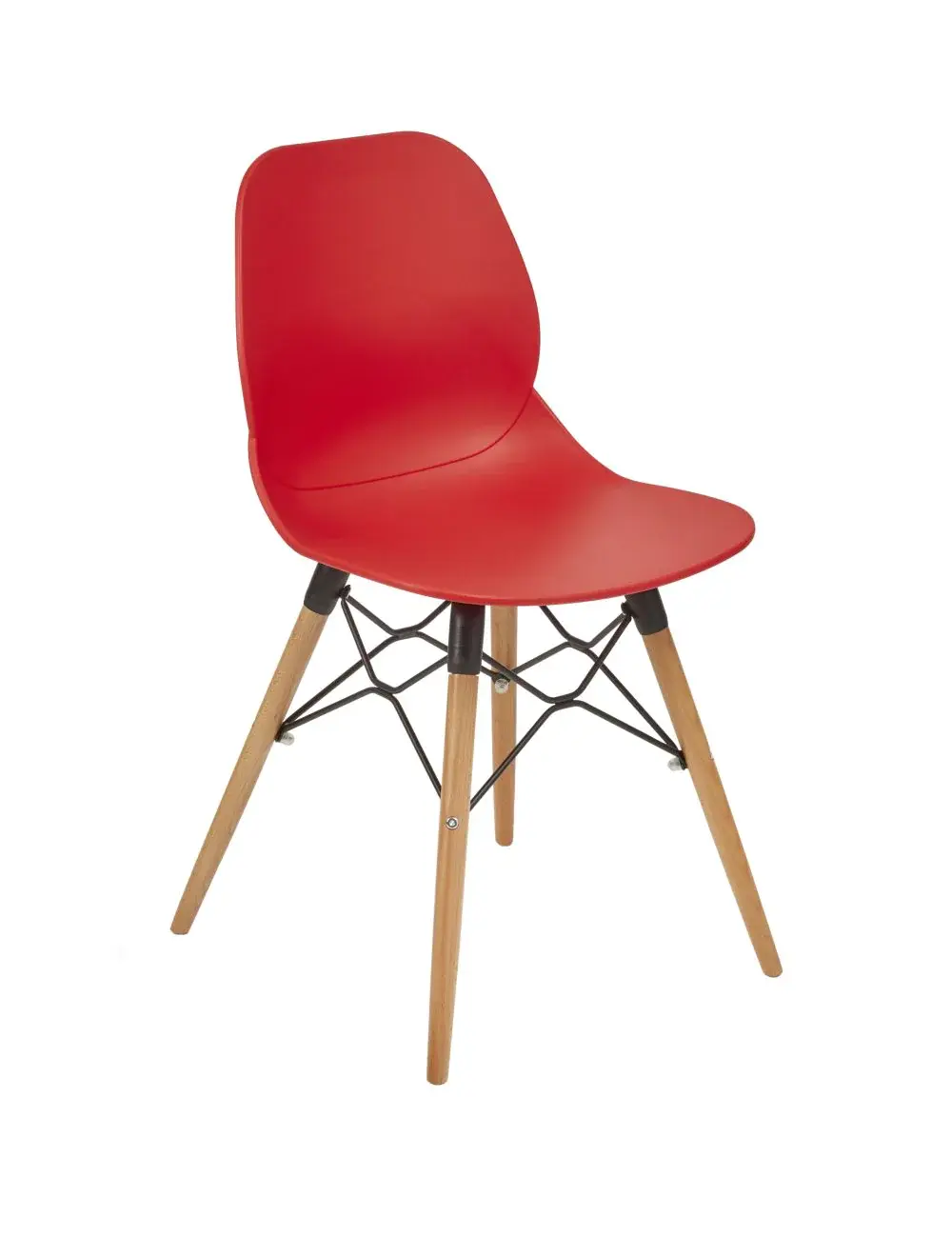 Shoreditch Side Chair - K Frame (Beech) Red/Nat Beech