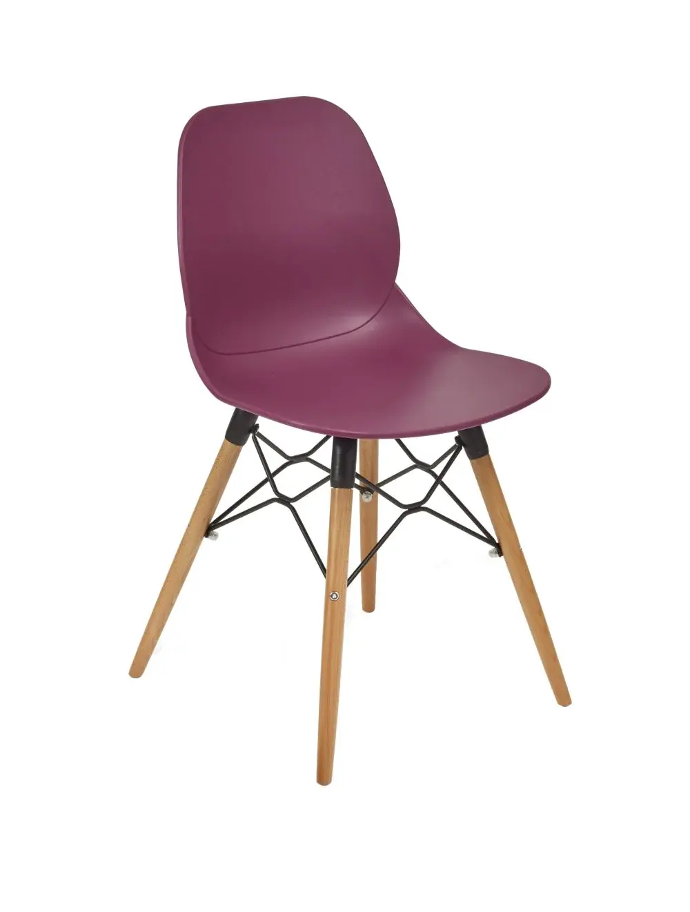 Shoreditch Side Chair - K Frame (Beech) Plum/Nat Beech