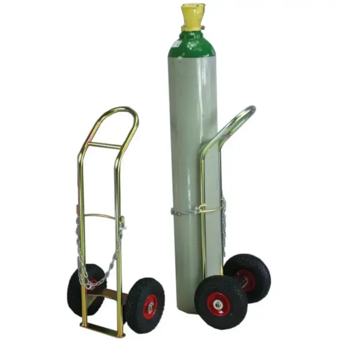 Industrial Single Gas Cylinder Trolley with Puncture-Proof Wheels | 150kg Capacity