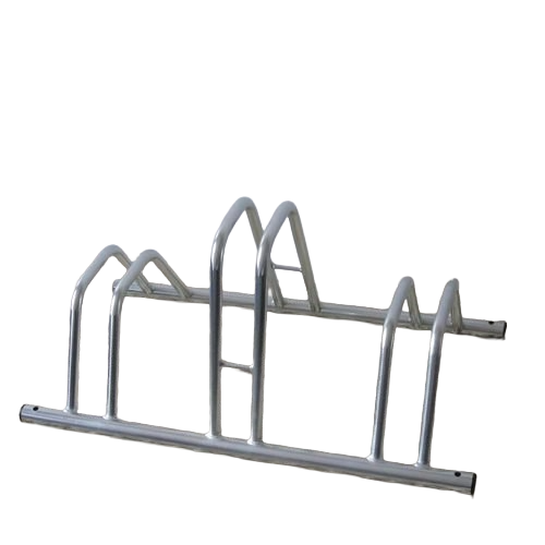 Staggered Height Cycle Rack | 3-Bike 730mm Floor-Mounted Steel Stand