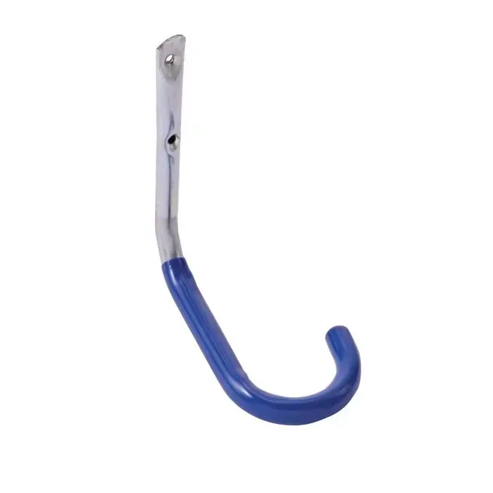 Plastic-Coated Cycle Storage Hook | Durable Zinc-Plated Steel (Blue)
