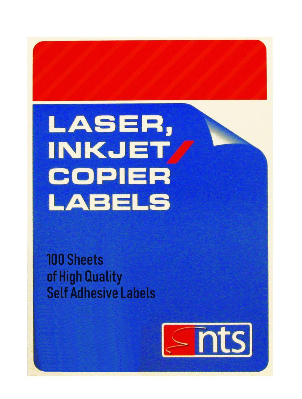 NTS Labels Laser Copier Inkjet 63.5x38.1mm White (Pack of 2100 Labels - 21 Labels per Sheet)